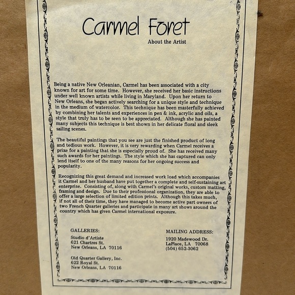 Carmel Foret print painting - Picture 9 of 10